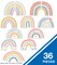 Carson Dellosa We Belong 36-Piece Rainbow Cutouts, Pastel Summer and Spring Decorations for Classroom, Party, Baby Shower, Bulletin Board, and Boho Decor